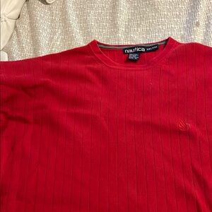 Nautica Scarlet Ribbed Pullover